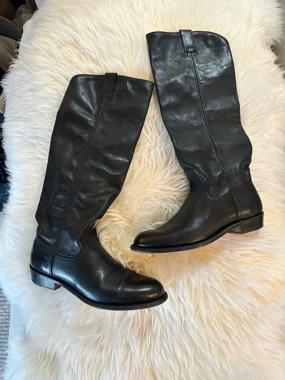 Frye Black Leather Riding Boots 8